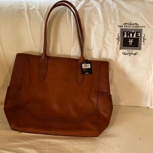 Frye North/South Tote in Cognac